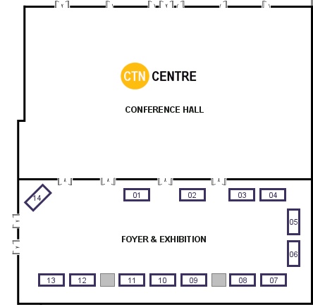 Flat plan of the xhibition area